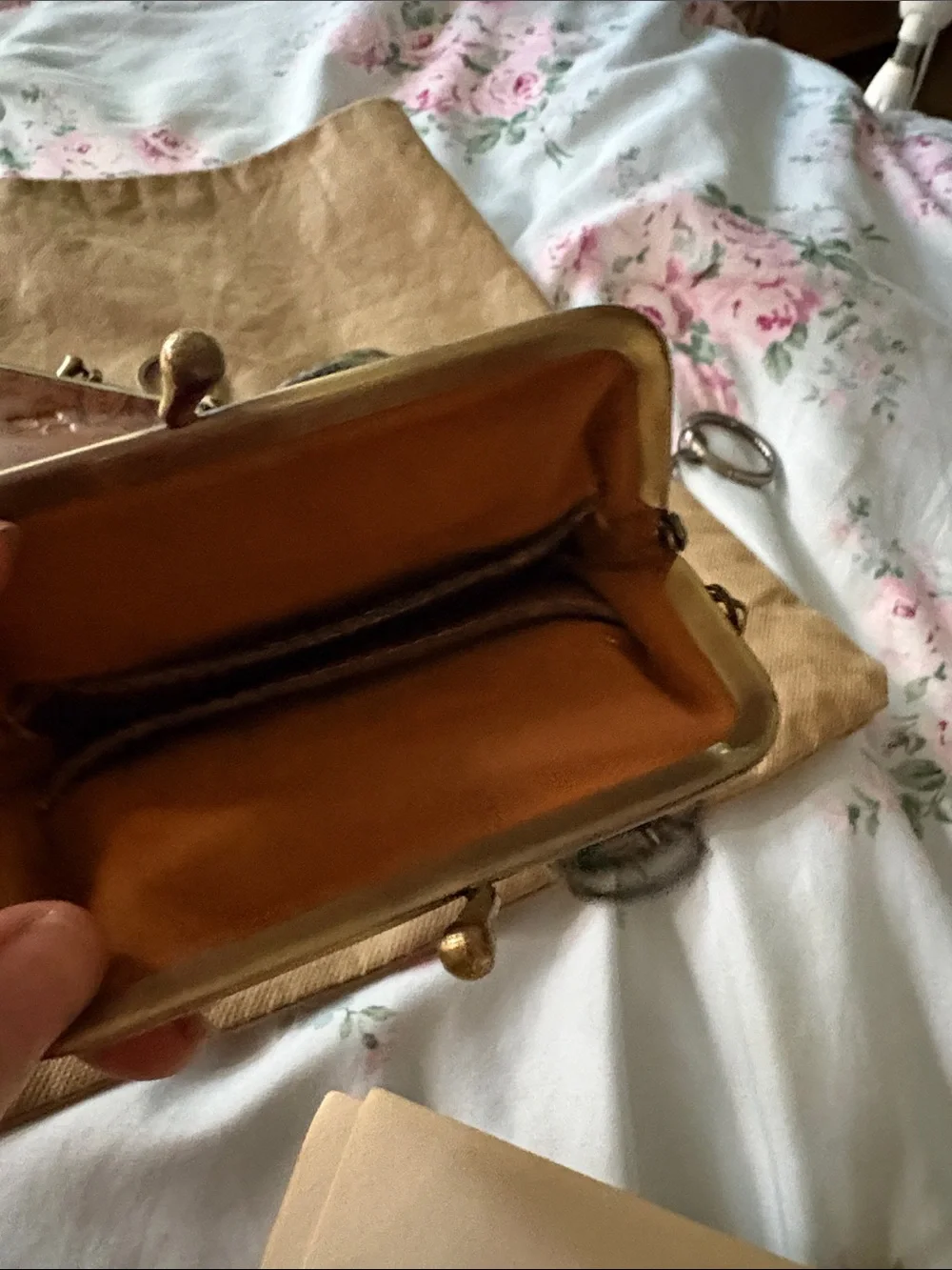 Patricia Nash Coin Pouch Trio in Tan, Brown and Blue Floral